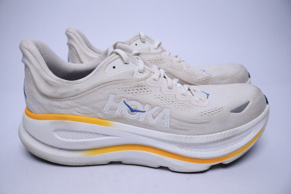 Hoka One One Bondi 9 Running Shoes Men’s Size 12D White Grout #239
